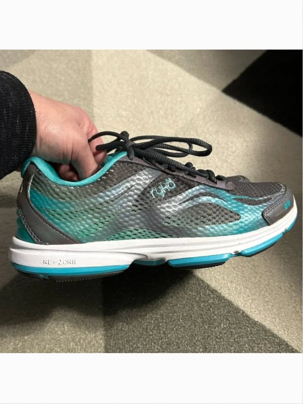 Ryka‎ Devotion Plus 2 Walking Sneakers Gray/Teal Women's Size 6